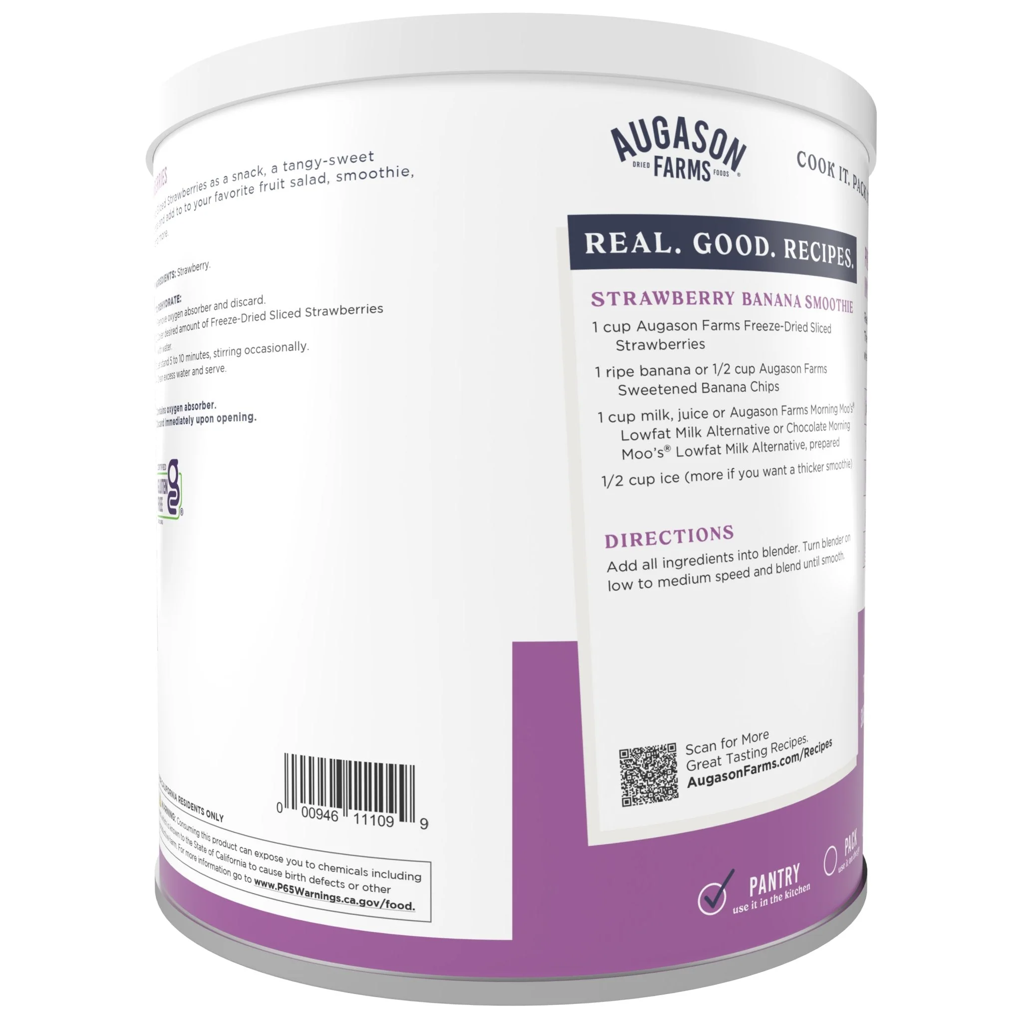 Freeze Dried Sliced Strawberries Can, 18 Servings - Image 2
