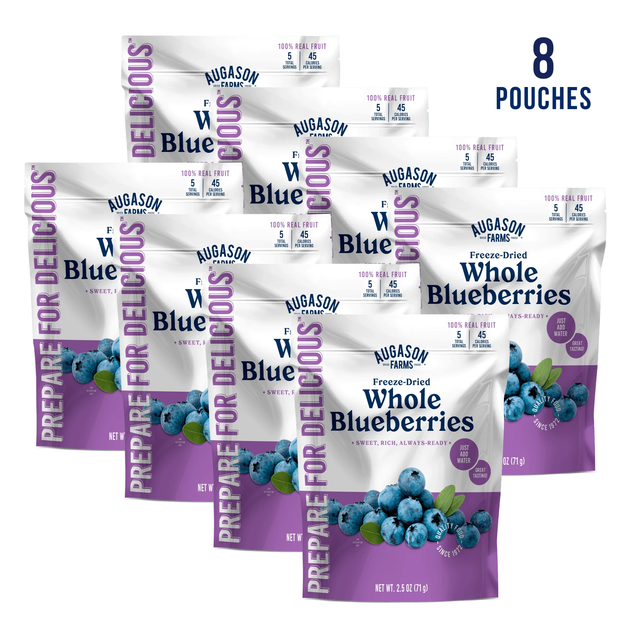 Freeze Dried Whole Blueberries Pouch, 5 Servings - Image 7