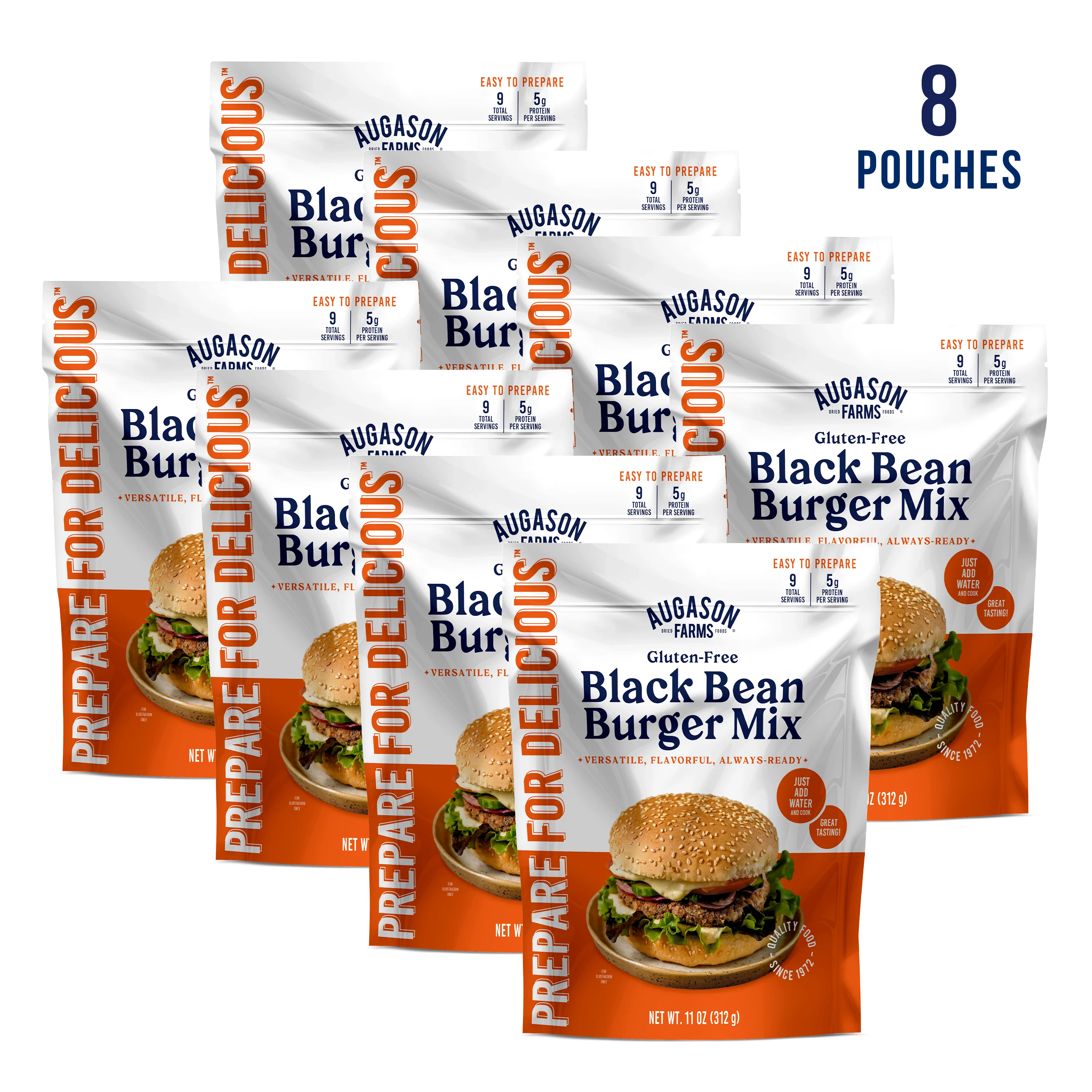 Gluten Free Black Bean Burger Mix Pouch, 9 Servings - Image 6