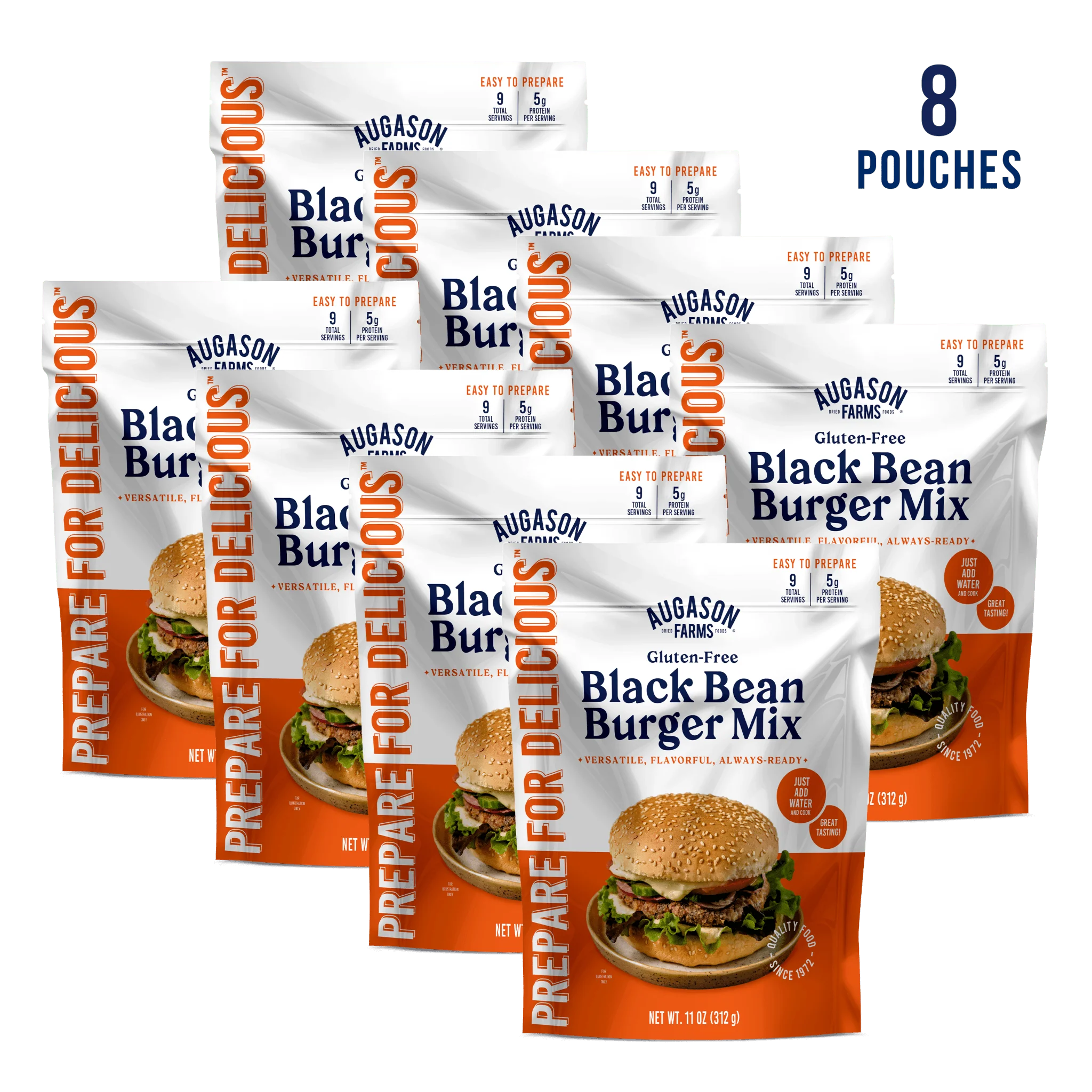 Gluten Free Black Bean Burger Mix Pouch, 9 Servings - Image 8