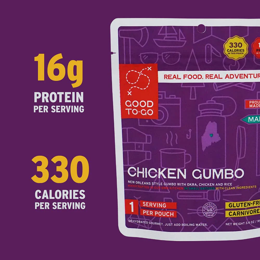 Good to-Go Dehydrated Chicken Gumbo - Single Serving Pouch - Image 6