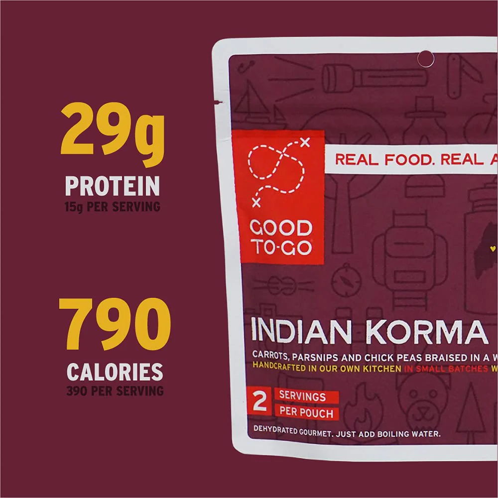 Good to-Go Dehydrated Indian Korma - Double Serving Pouch - Image 6
