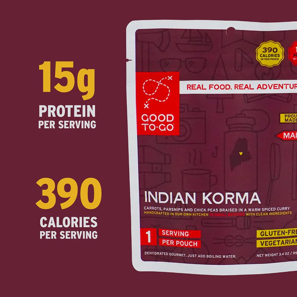 Good to-Go Dehydrated Indian Korma - Single Serving Pouch - Image 6