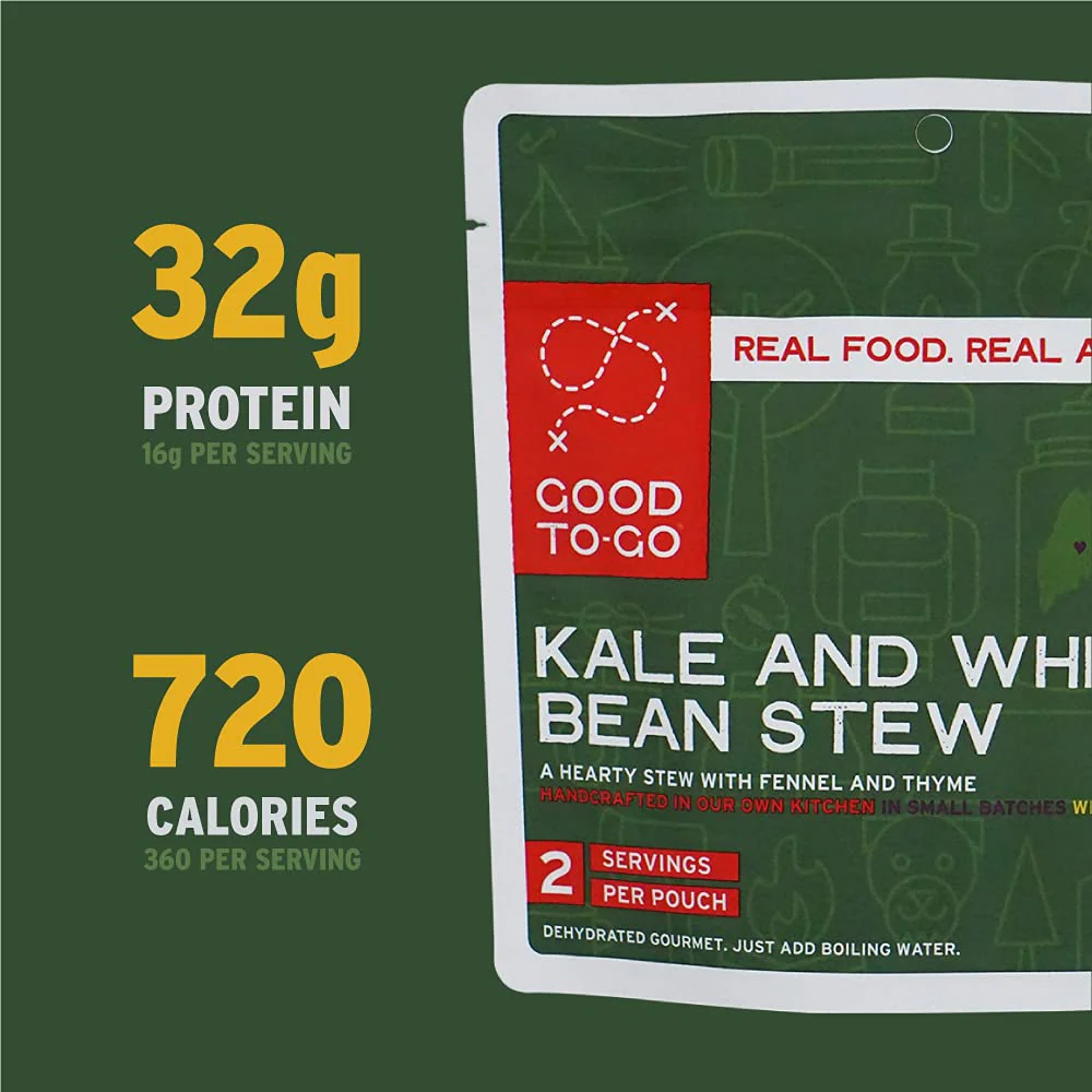 Good to-Go Dehydrated Kale and White Bean Stew - Double Serving Pouch - Image 6