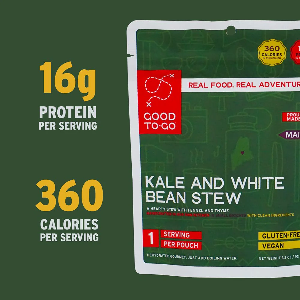 Good to-Go Dehydrated Kale and White Bean Stew - Single Serving Pouch - Image 6