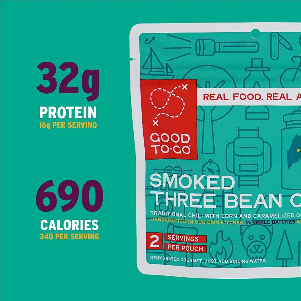 Good to-Go Dehydrated Smoked Three Bean Chili - Double Serving Pouch - Image 5