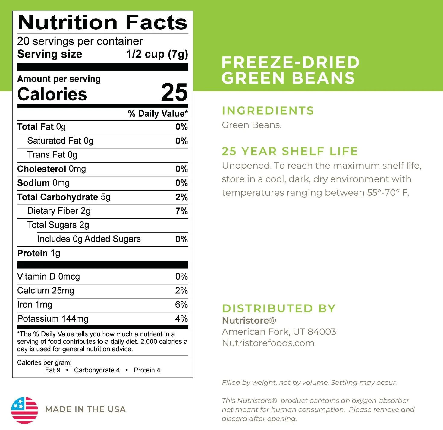 Green Beans Freeze Dried - #10 Can - Image 2