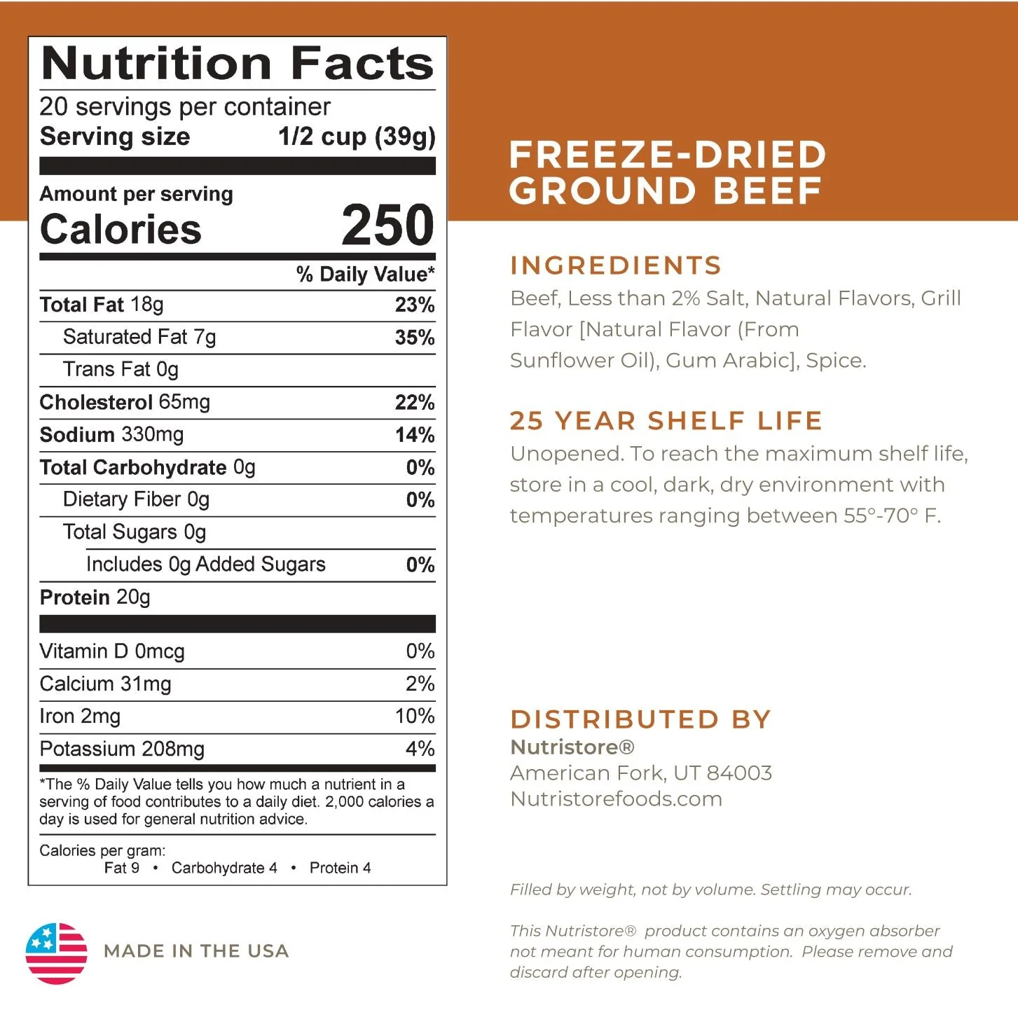 Ground Beef Freeze Dried - #10 Can - Image 2