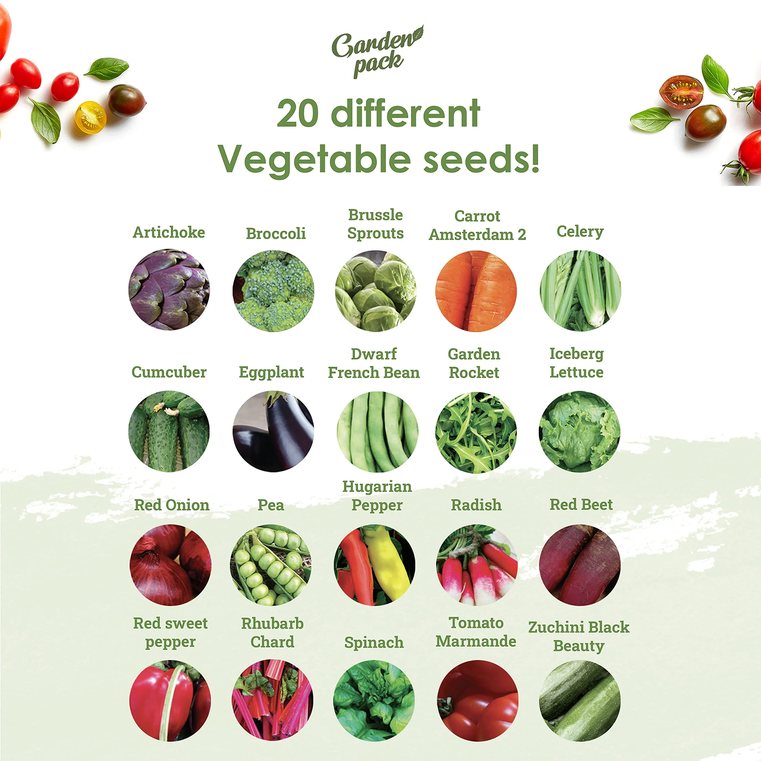 Grow Your Own Veggies Starter Kit - Over 8,000 Seeds (20 Variety Pack) - Image 3