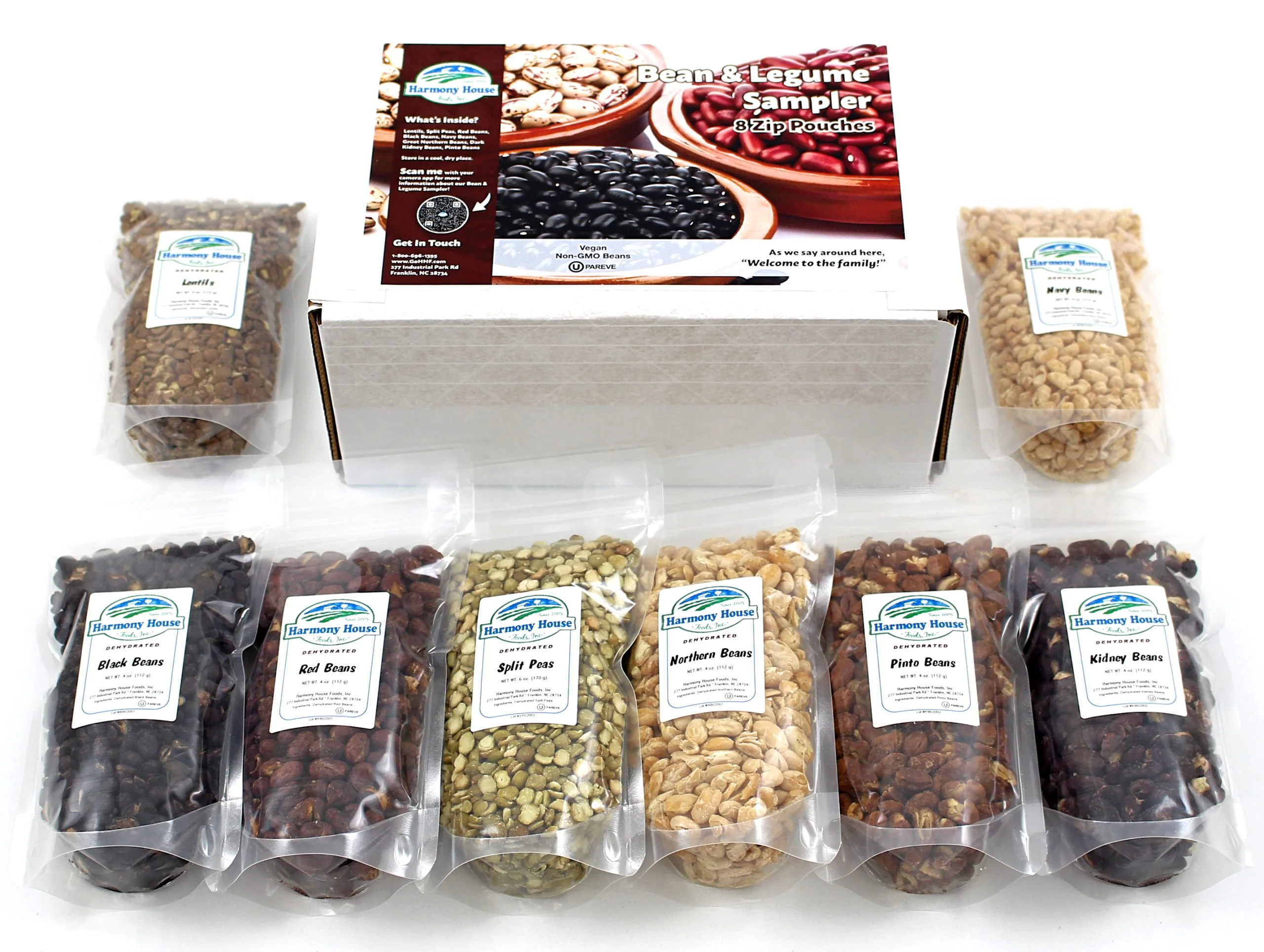Harmony House Bean and Legume Sampler (8 Zip Pouches) - Image 2