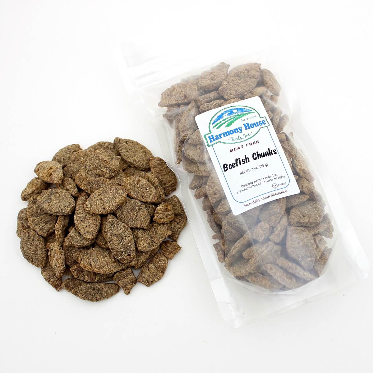 Harmony House Beef Style Chunks (Unflavored) (2.5 oz) - Image 4