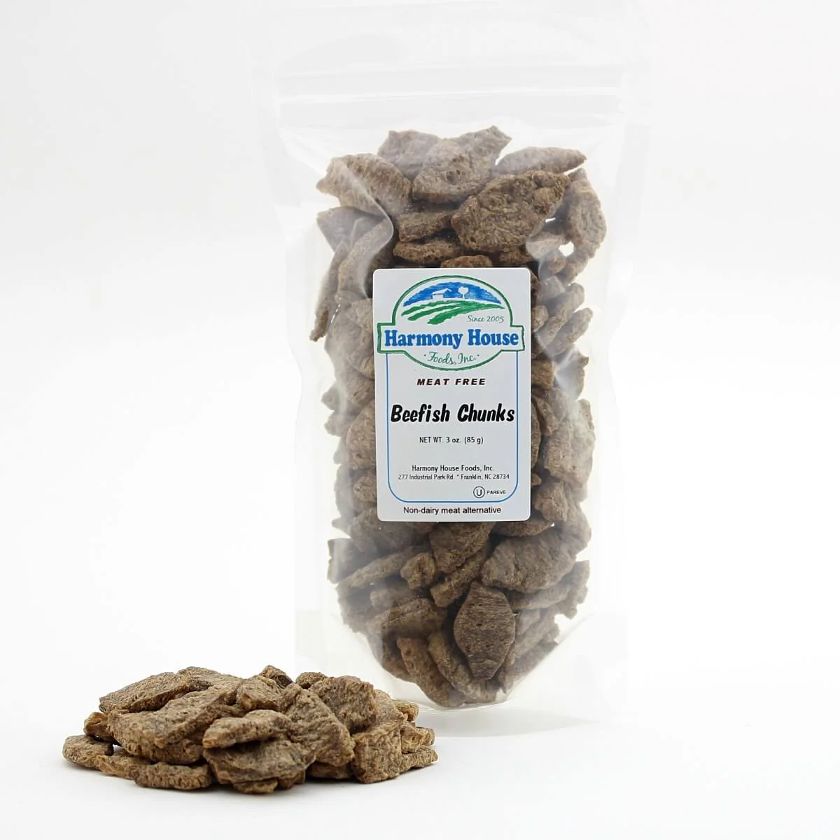 Harmony House Beef Style Chunks (Unflavored) (2.5 oz) - Image 5