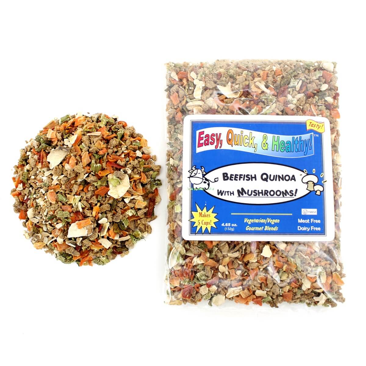 Harmony House Beefish Quinoa with Mushrooms (4.65 oz) - Image 4
