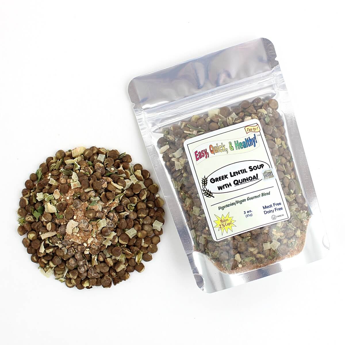 Harmony House Greek Lentil Soup with Quinoa (3 oz) - Image 4