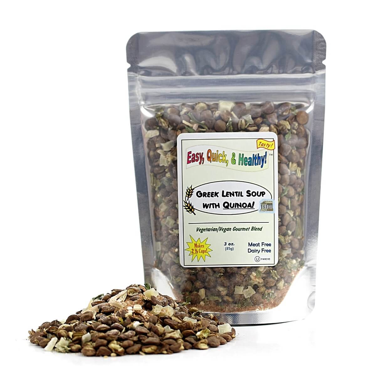 Harmony House Greek Lentil Soup with Quinoa (3 oz) - Image 5