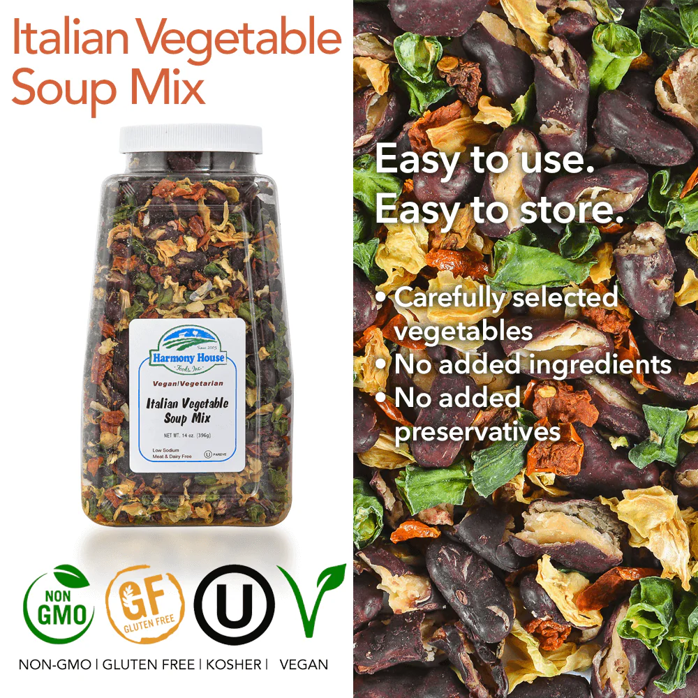 Harmony House Italian Vegetable Soup Mix - Plain (12.5 oz) - Image 5