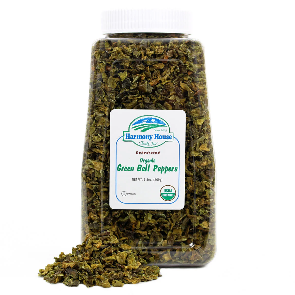 Harmony House Organic Dried Green Bell Peppers (9.5 oz) - Image 3