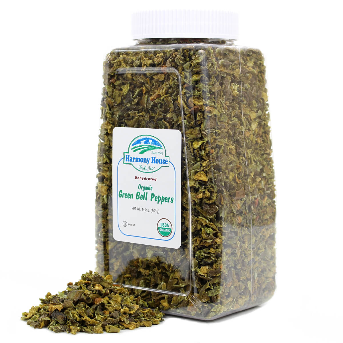 Harmony House Organic Dried Green Bell Peppers (9.5 oz) - Image 4