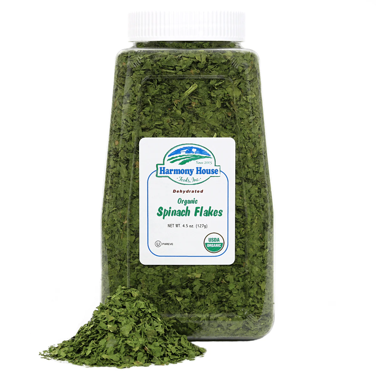 Harmony House Organic Dried Spinach Flakes (5.5 oz) - Image 3