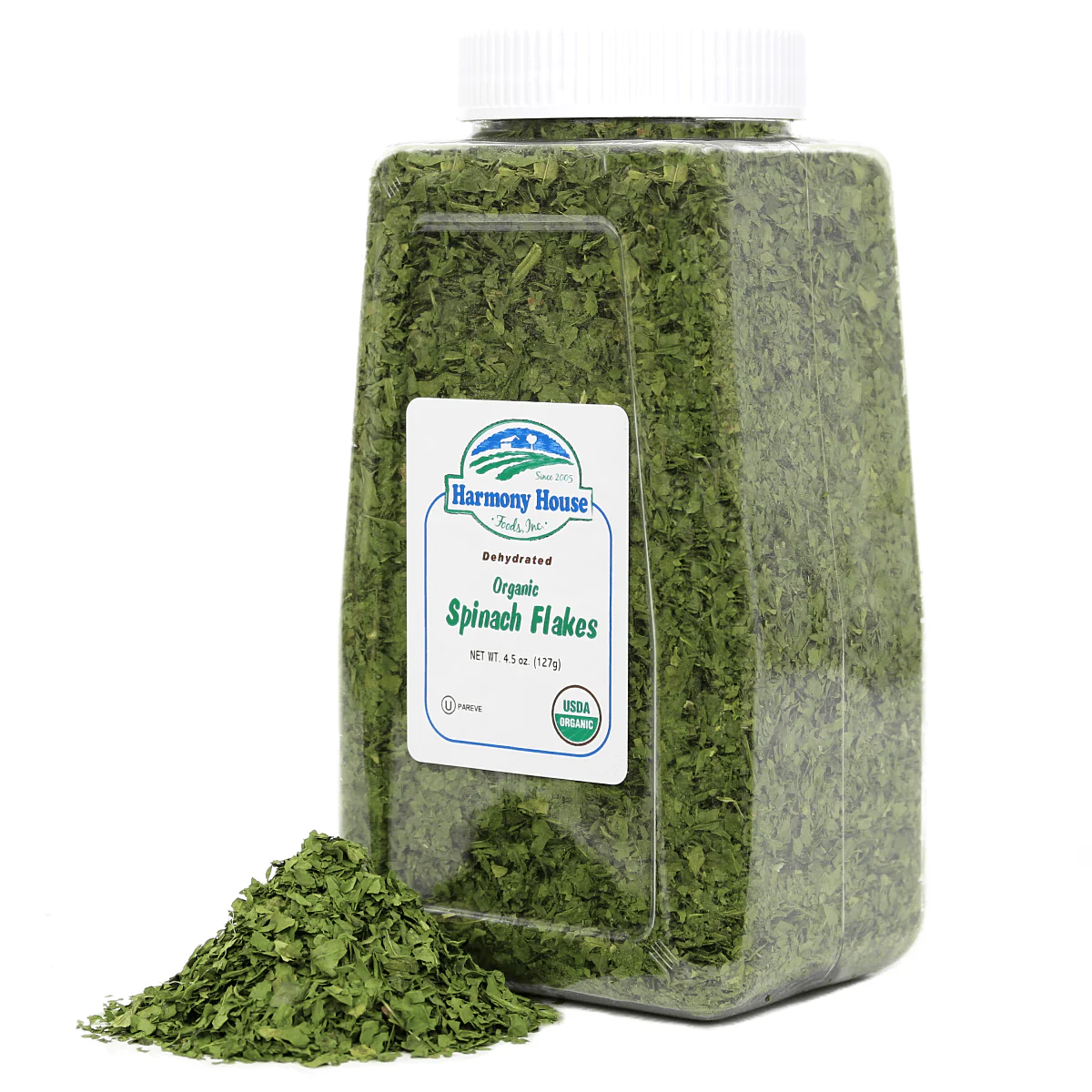 Harmony House Organic Dried Spinach Flakes (5.5 oz) - Image 4