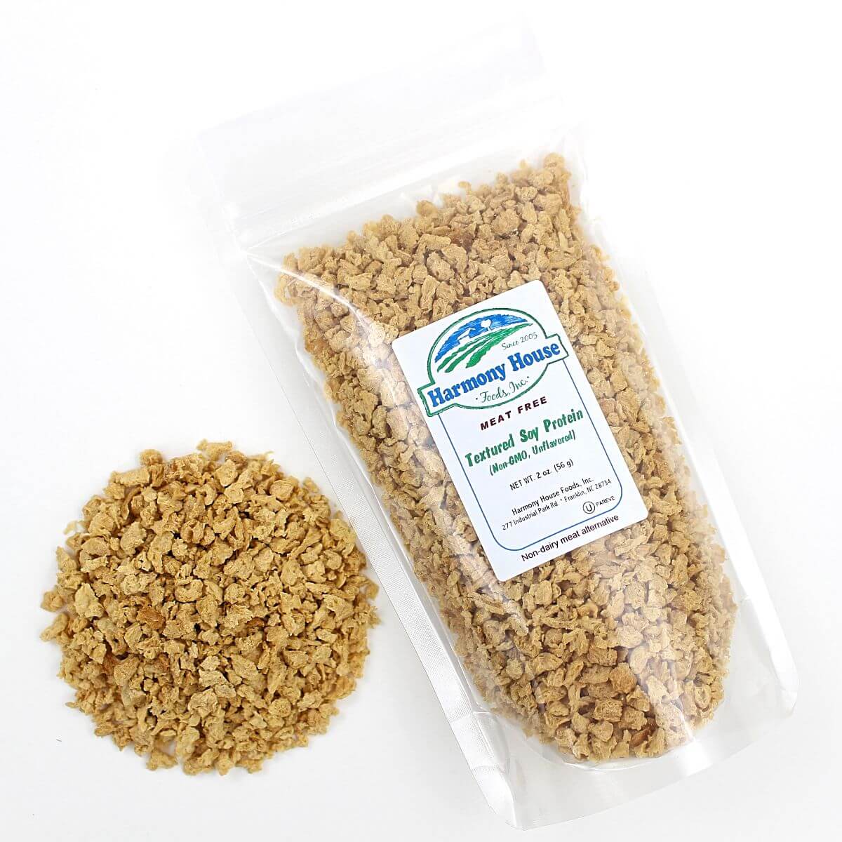 Harmony House Textured Soy Protein (Non-GMO, Unflavored) (2 oz) - Image 3