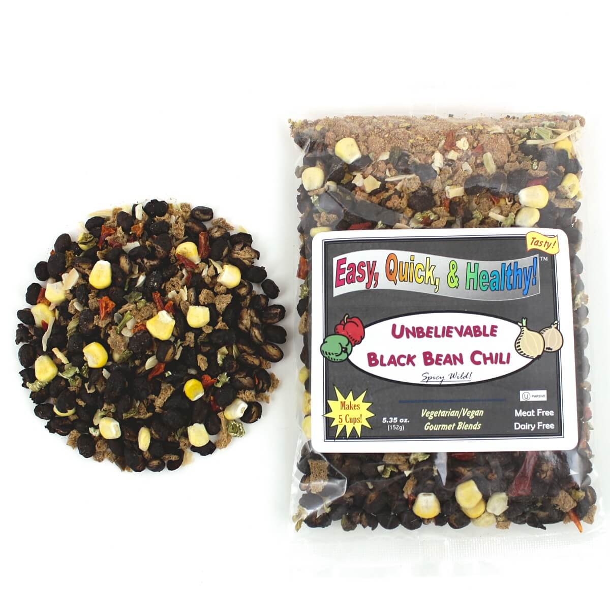 Harmony House Unbelievable Black Bean Chili (5.35 oz) - Image 4