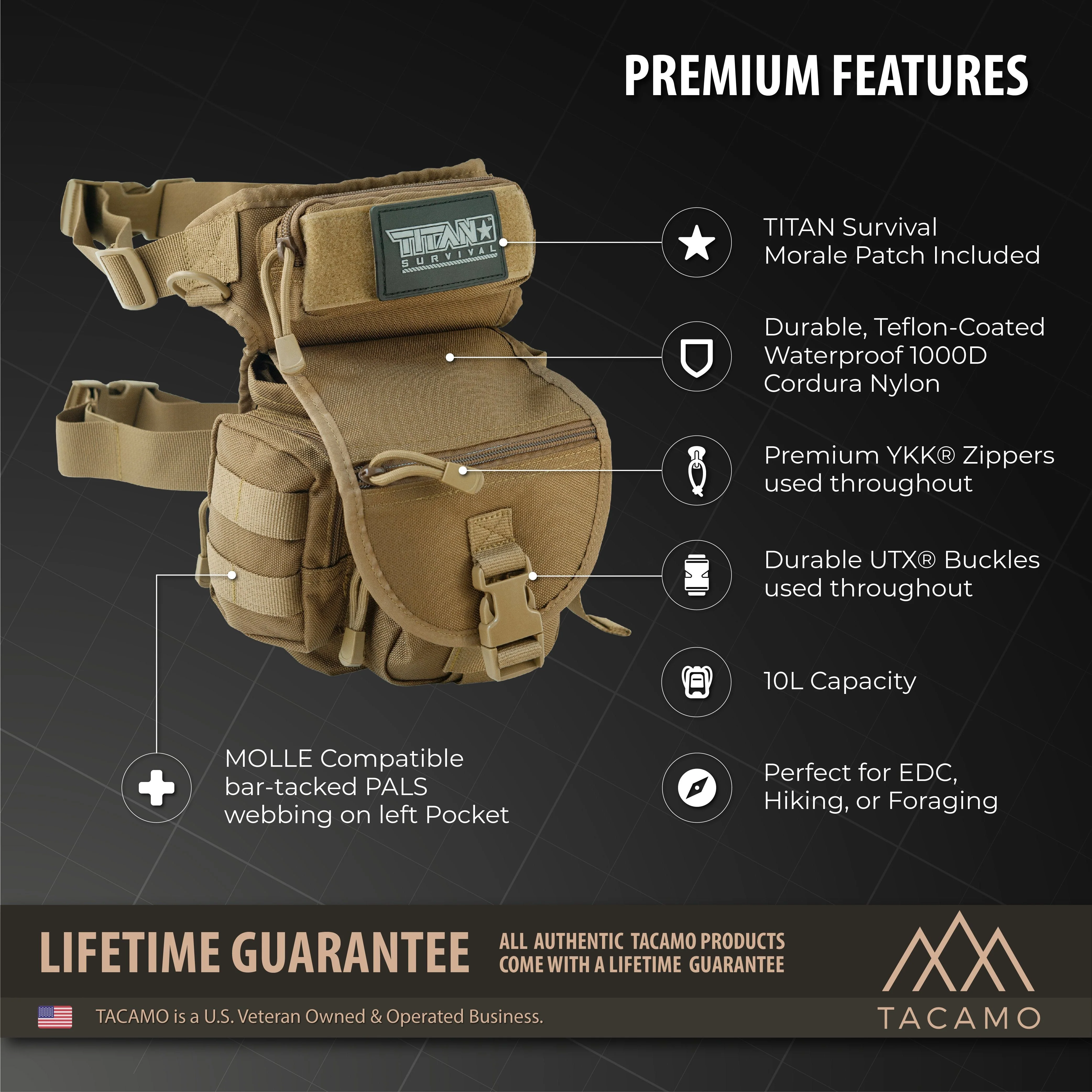 HB10 10L Tactical Drop Leg Bag - Image 2