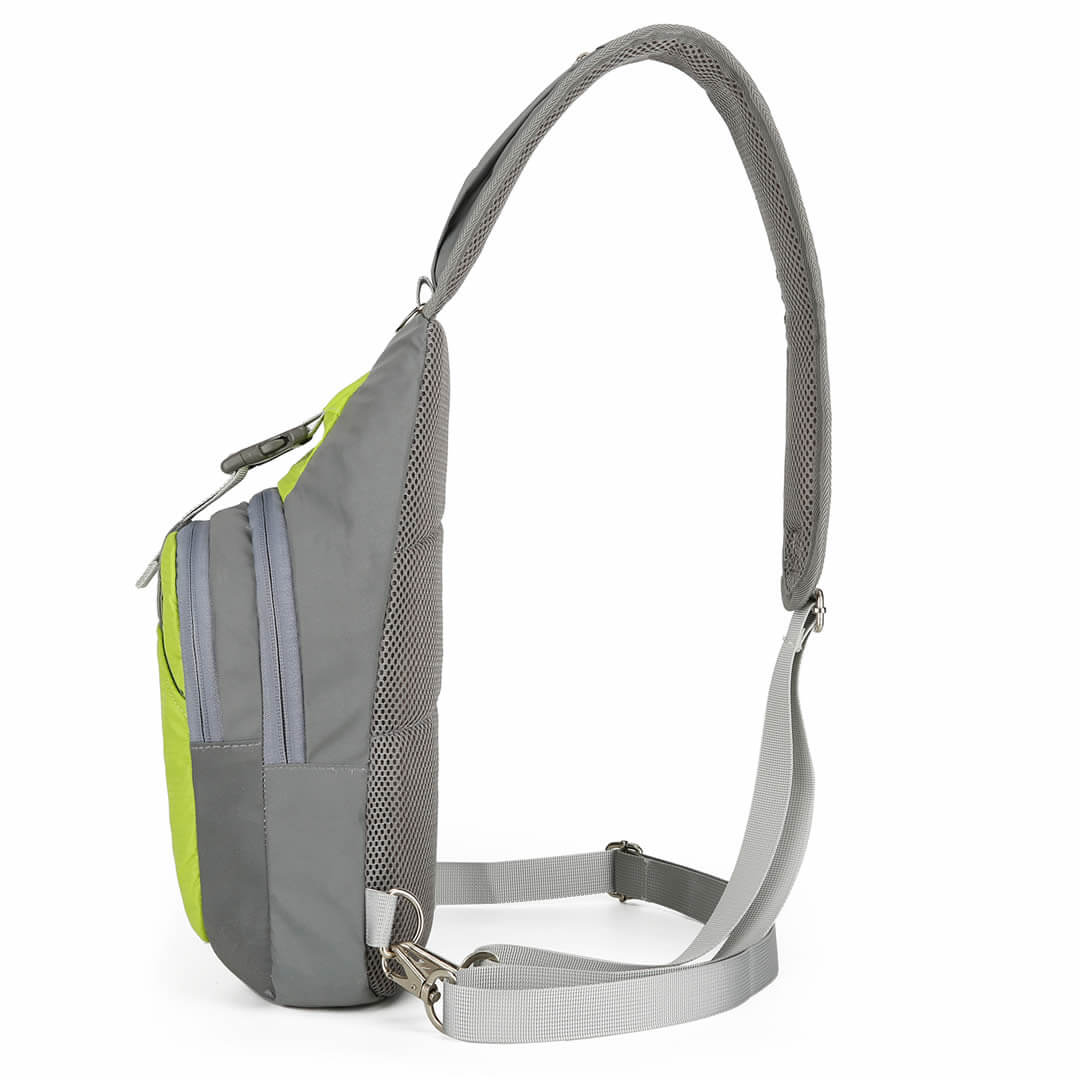Hi Vis Green Reflective Sling Bag, Small Trekking Bag, Riderbag Unisex - Image 4