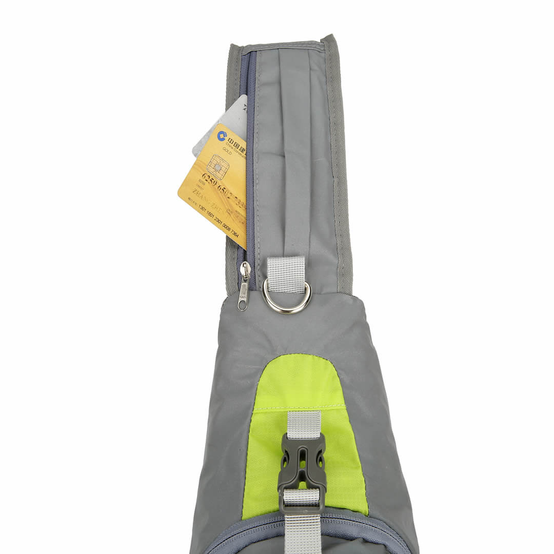 Hi Vis Green Reflective Sling Bag, Small Trekking Bag, Riderbag Unisex - Image 6