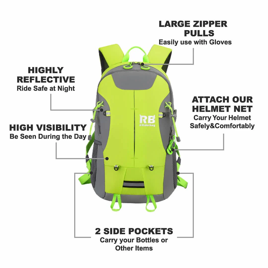 Hi Vis Reflective Commuter Bike Backpack | Riderbag Reflektor35 - Image 4