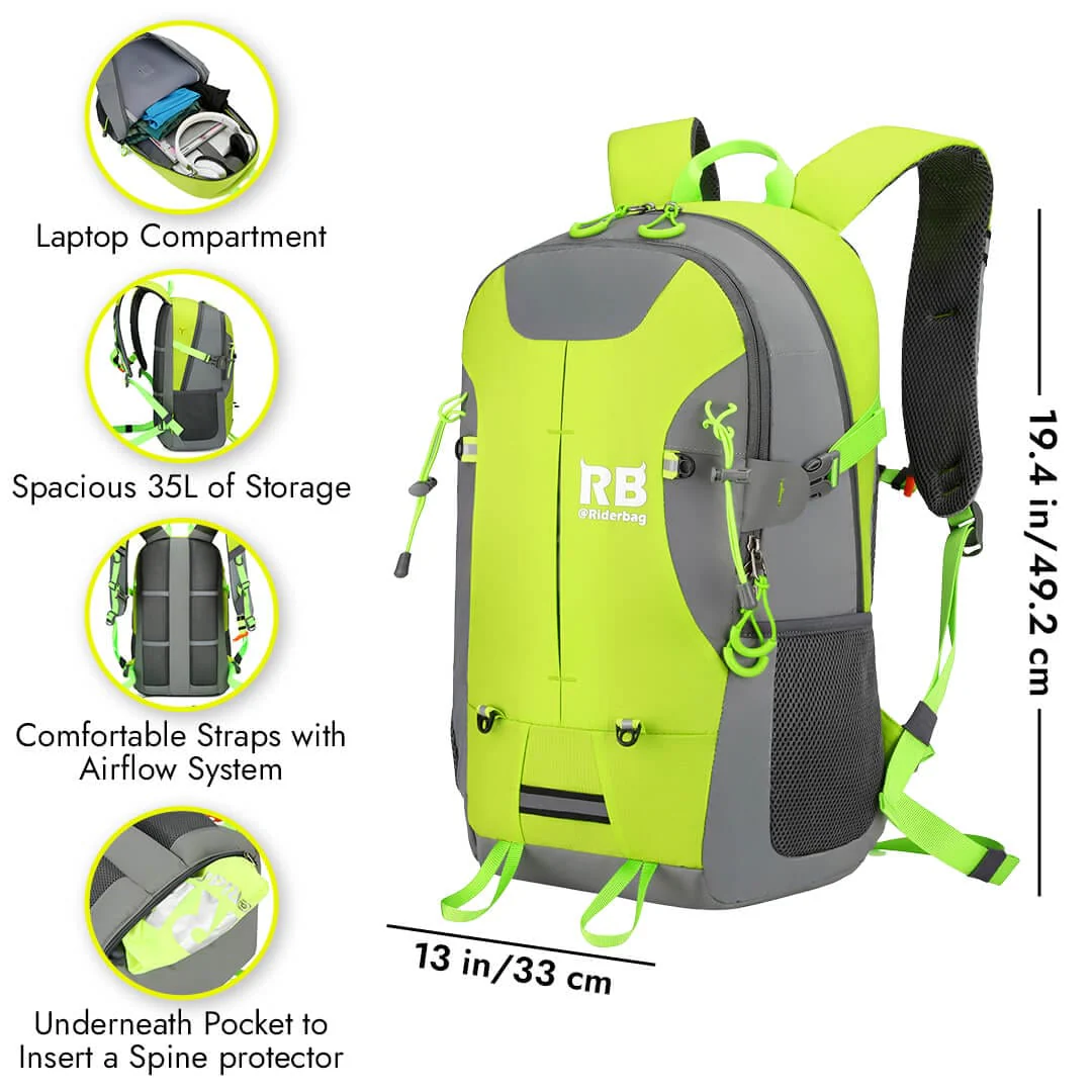 Hi Vis Reflective Commuter Bike Backpack | Riderbag Reflektor35 - Image 5