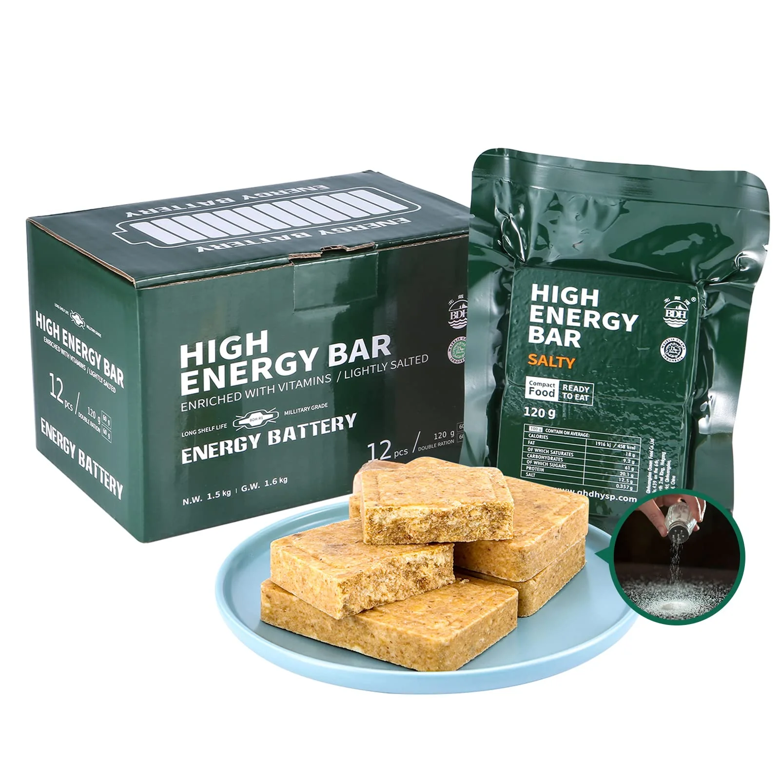 High Energy Ration Bars - Lightly Salted (2 Pack) - Image 6