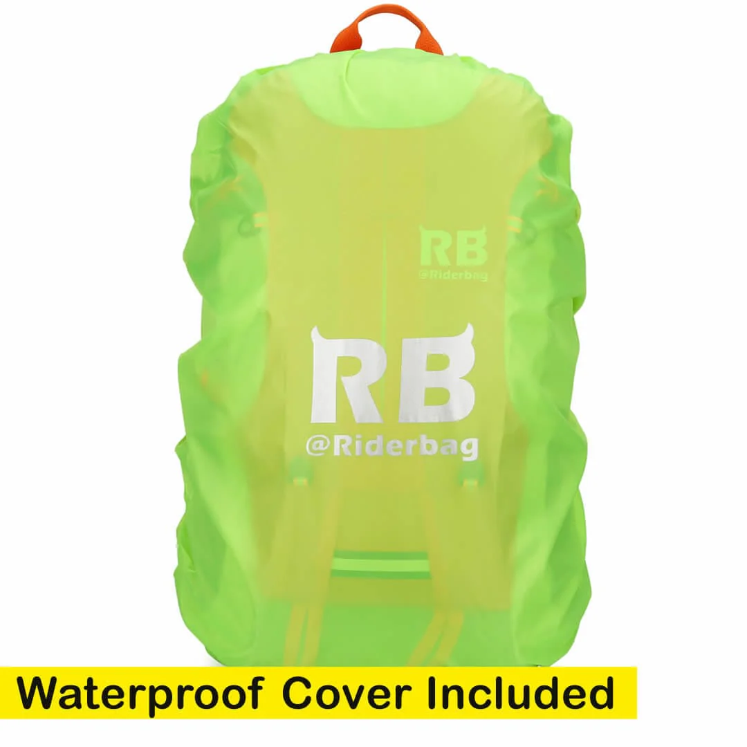 High Visibility Orange Reflective Commuter Bike Backpack |Riderbag Reflektor35 - Image 9