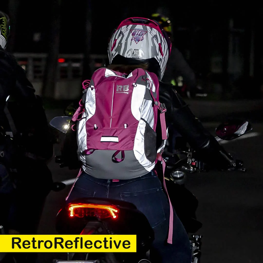 High Visibility Pink Reflective Commuter Bike Backpack | Riderbag Reflektor35 - Image 2