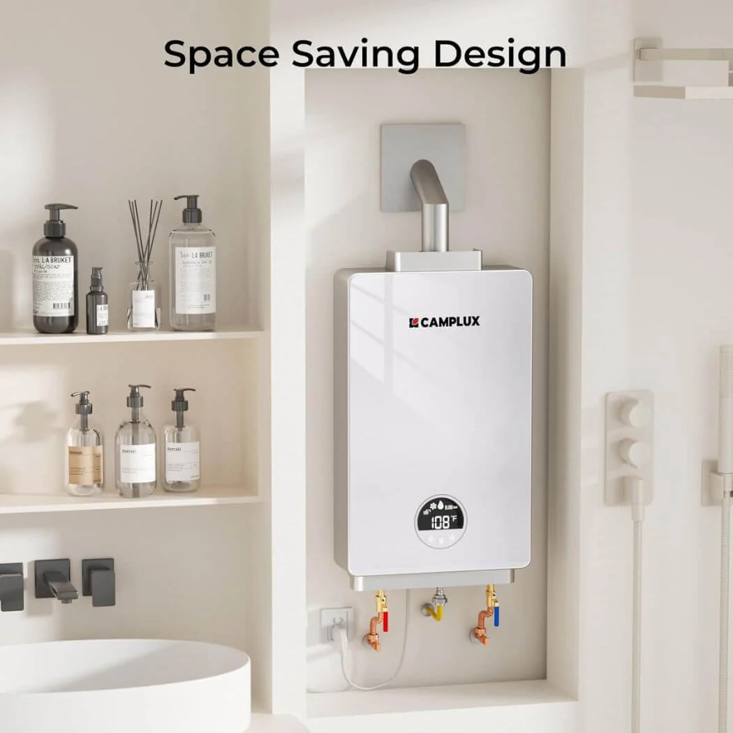 Indoor Propane/Natural Gas Tankless Water Heater 3.18 GPM | White - Image 4