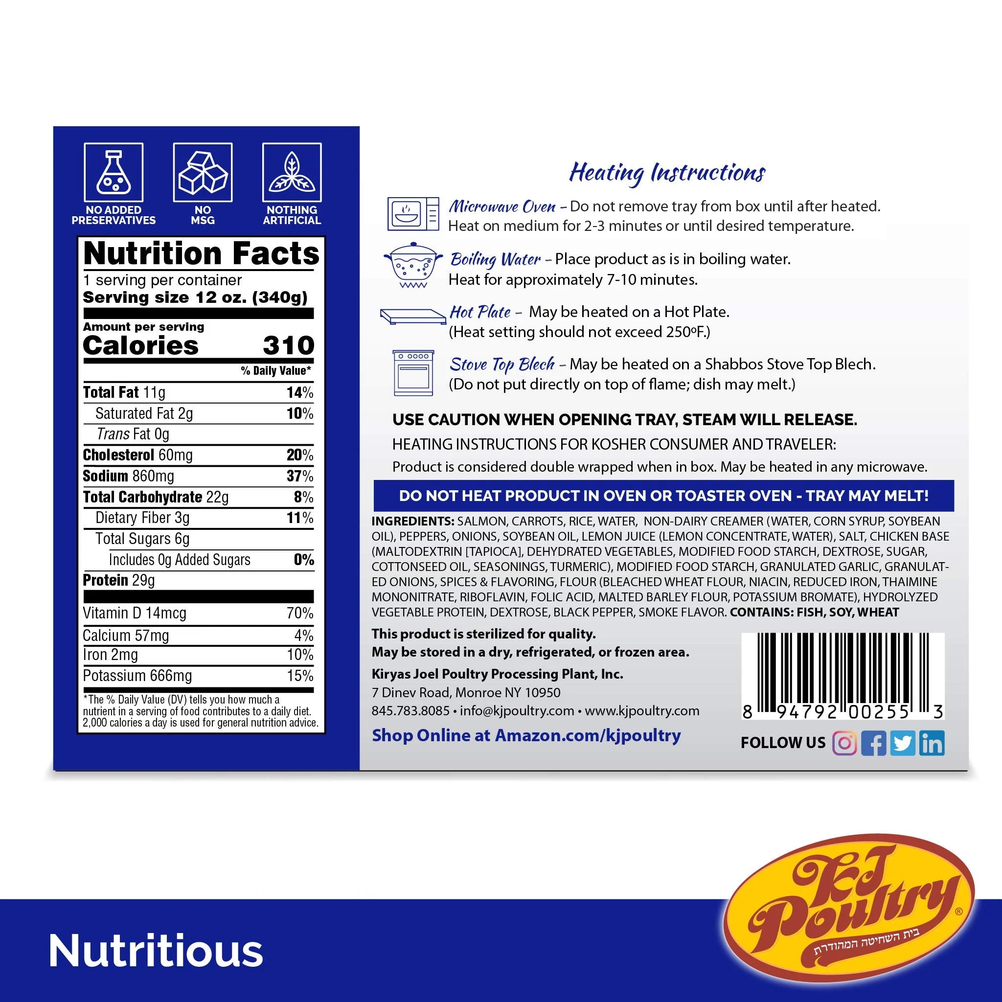 KJ Poultry Kosher Salmon Fillet Fish - 1 Pack - Image 5