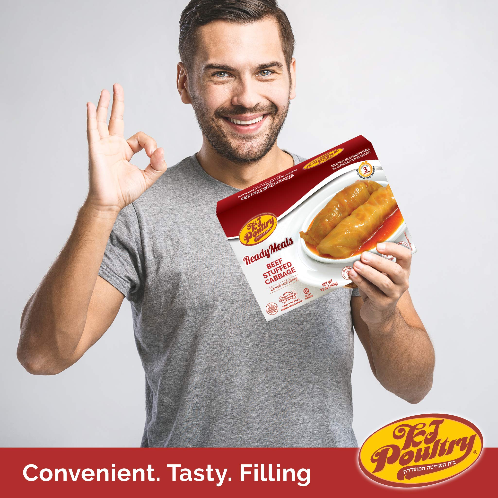 KJ Poultry Kosher MRE Meat Meals Ready to Eat, Gluten-Free Beef Stuffed Cabbage Rolls - 1 Pack - Image 3