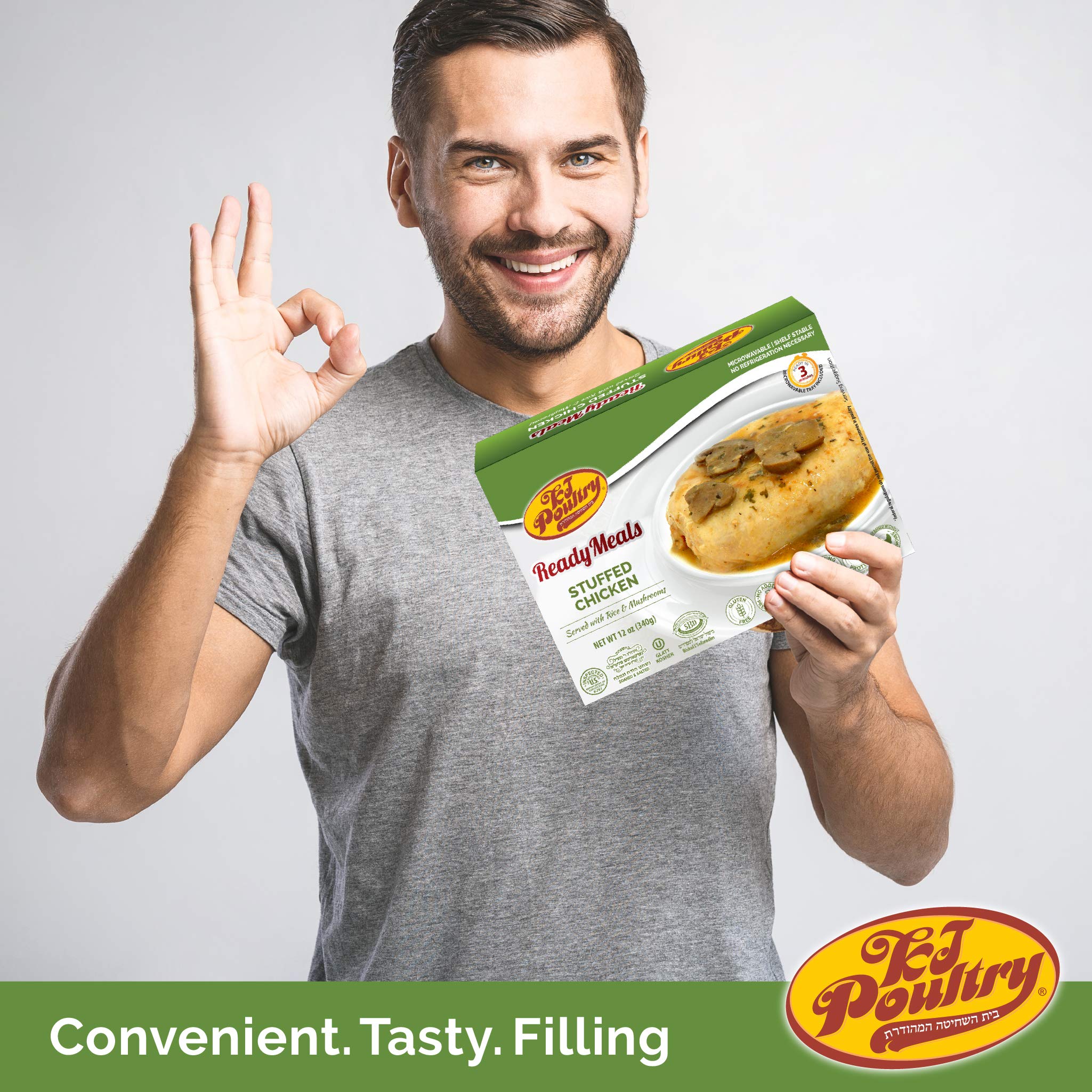 KJ Poultry Kosher MRE Meat Meals Ready to Eat, Gluten-Free Stuffed Chicken Breast Rice - 3 Pack - Image 3