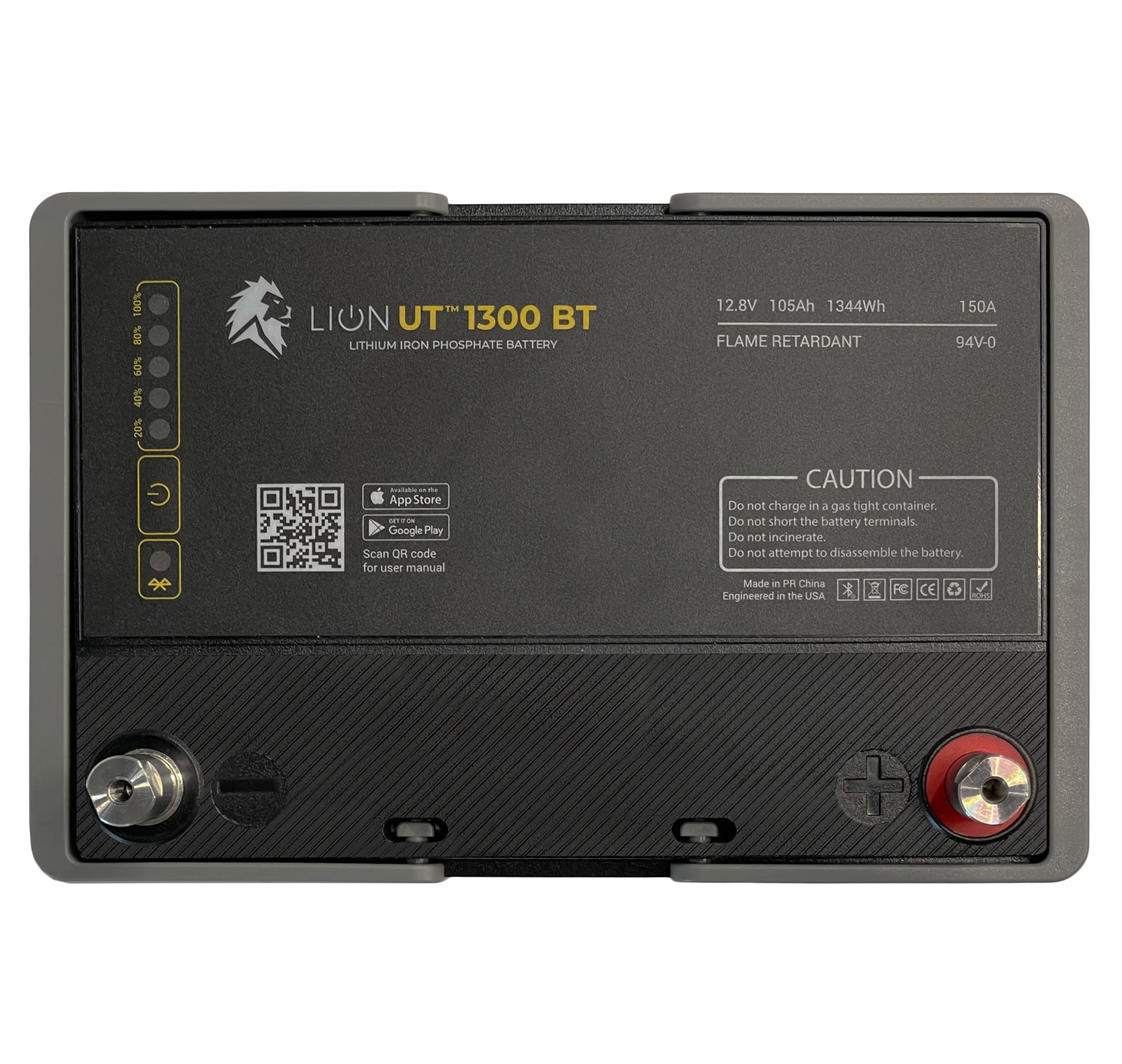 Lion UT 1300 BT Battery (12V, 105Ah, LiFePO4) - Image 3