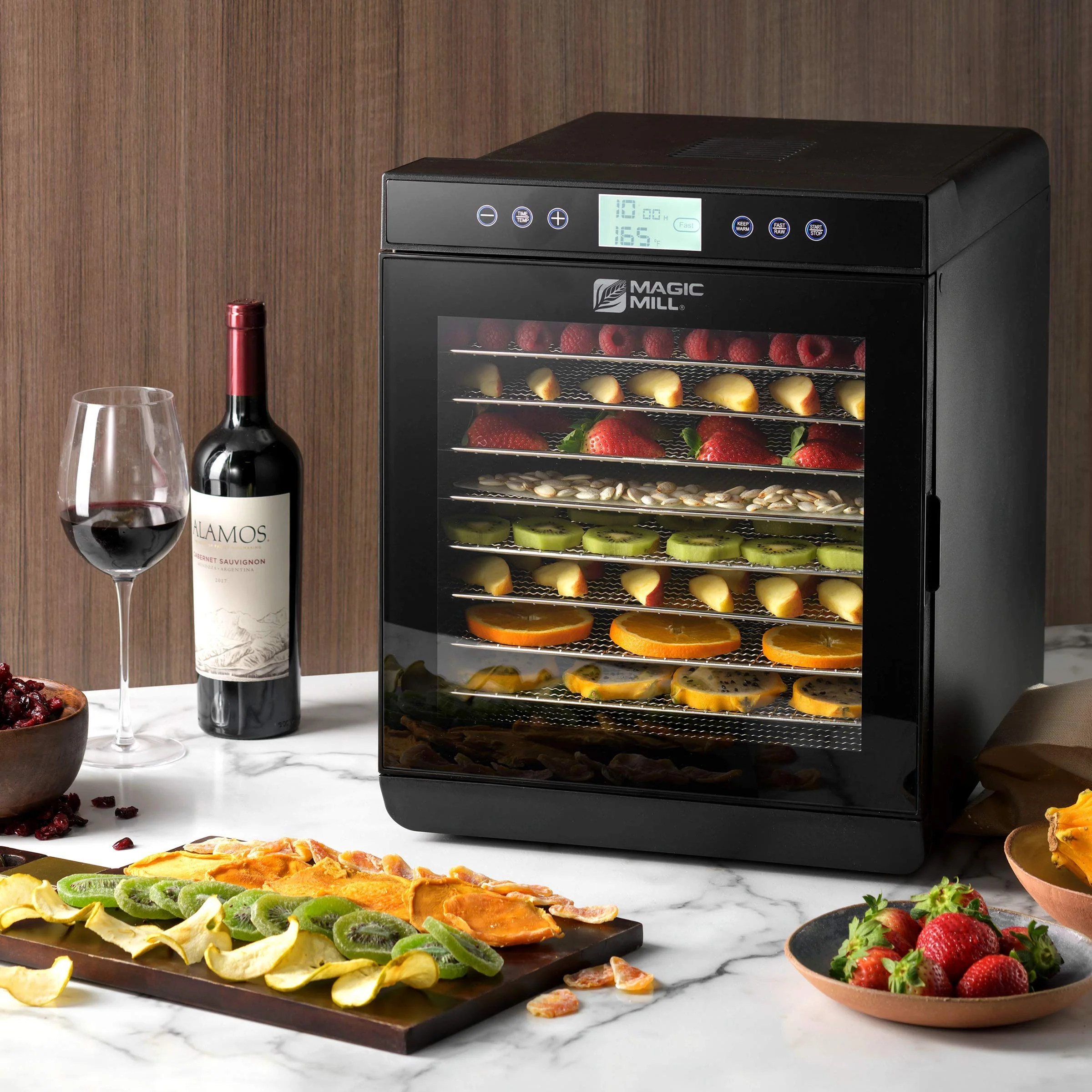 Magic Mill Food Dehydrator Machine With 10 Stainless Steel Trays - Image 3