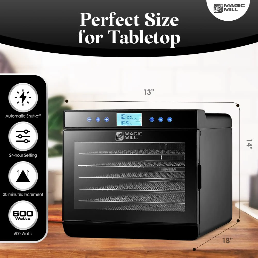 Magic Mill Food Dehydrator Machine With 7 Stainless Steel Trays - Image 2