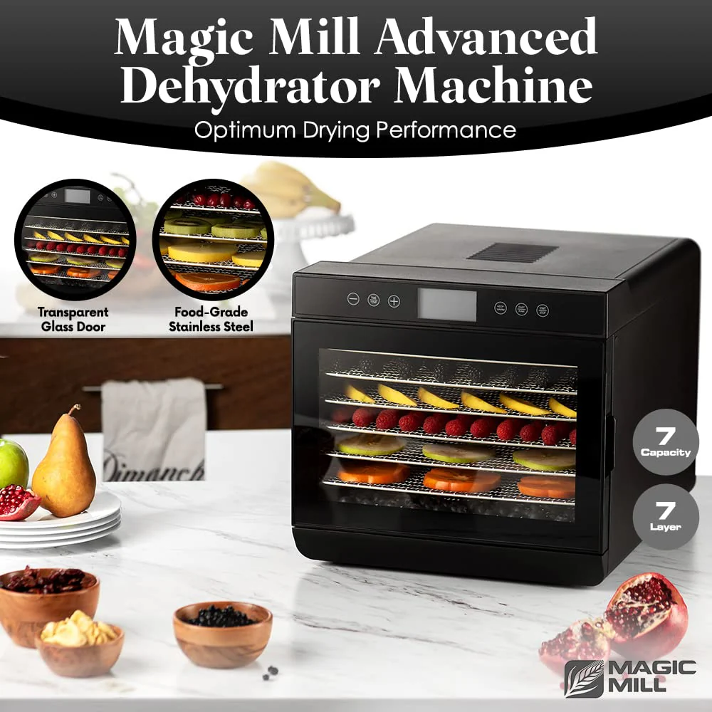 Magic Mill Food Dehydrator Machine With 7 Stainless Steel Trays - Image 6