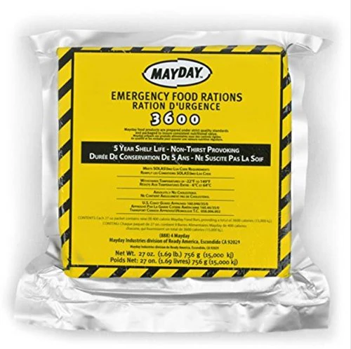 Mayday Emergency Food Bars, 3600 Calorie Meal Replacement Bars Apple Cinnamon, 20 Pack 3600 Calories - Image 2