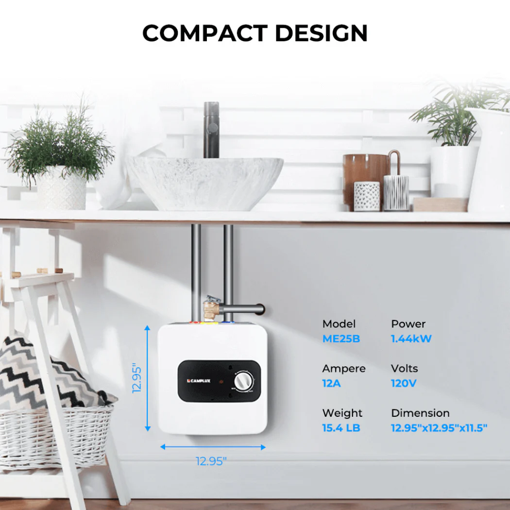 Mini Tank Portable Electric Water Heater | 120V 2.5 Gallon - Image 7