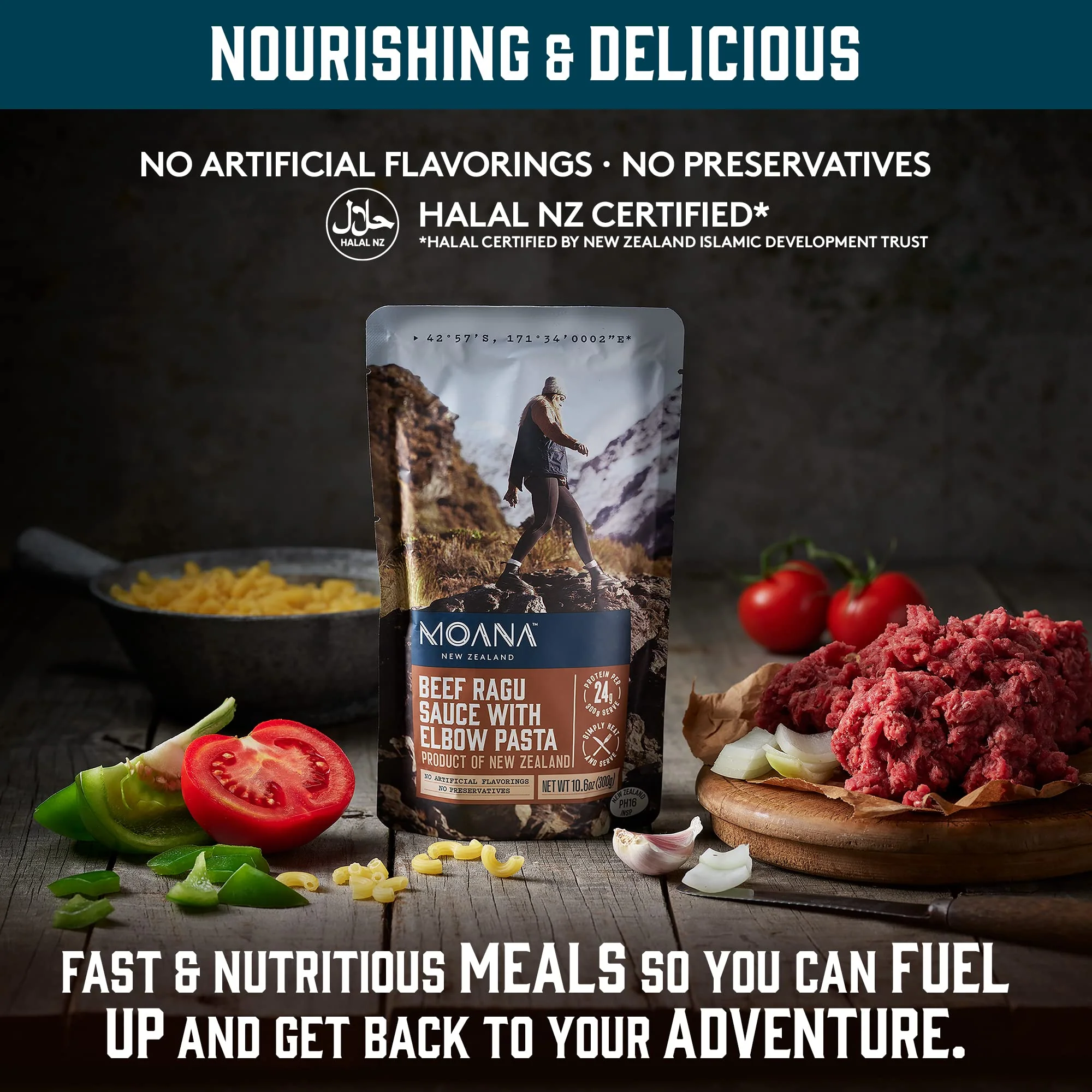 Moana - Beef Ragu Sauce With Pasta Pouch - 5 Pack + Mild Chickpea Vegetable Curry Pouch - 5 Pack - Image 4