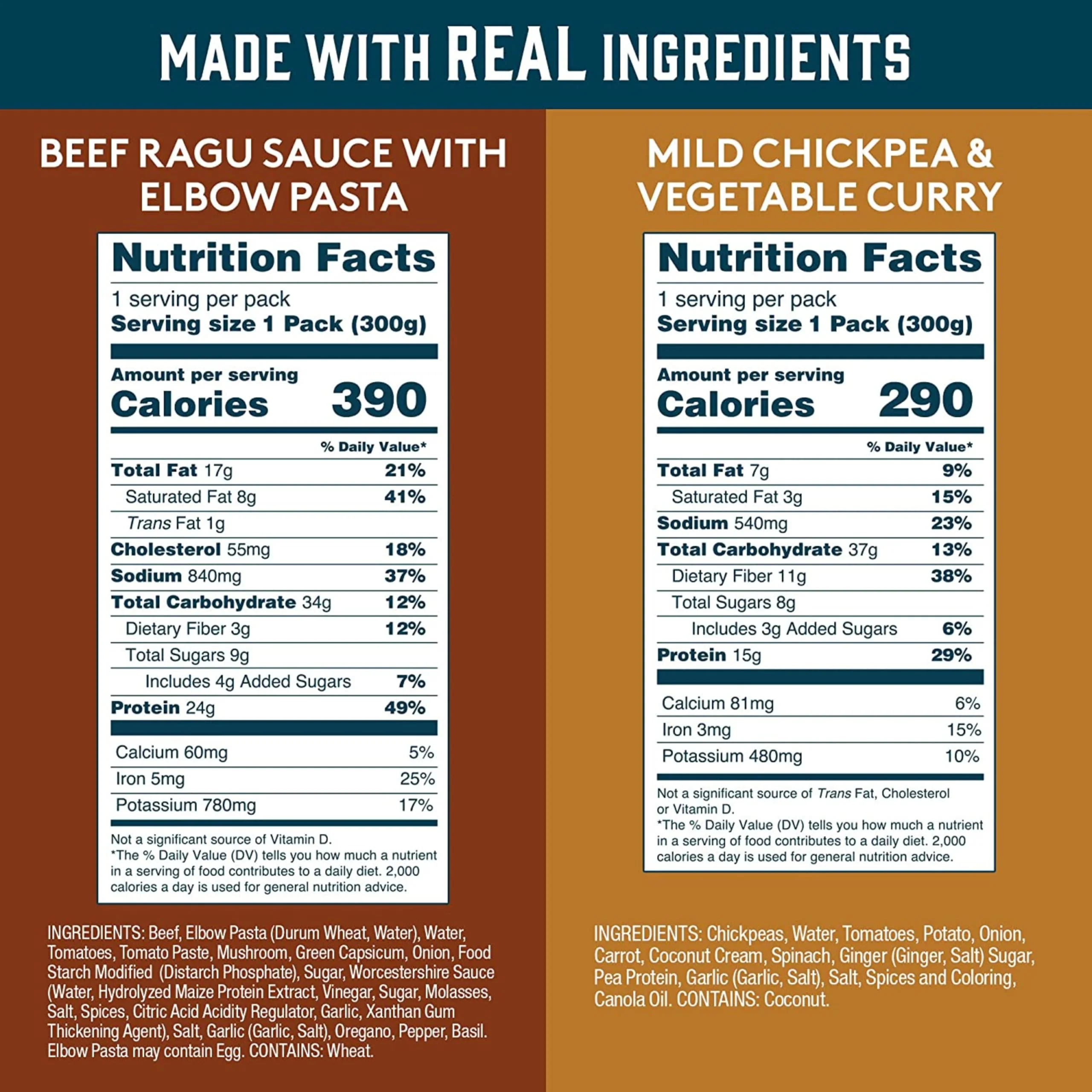Moana - Beef Ragu Sauce With Pasta Pouch - 5 Pack + Mild Chickpea Vegetable Curry Pouch - 5 Pack - Image 6