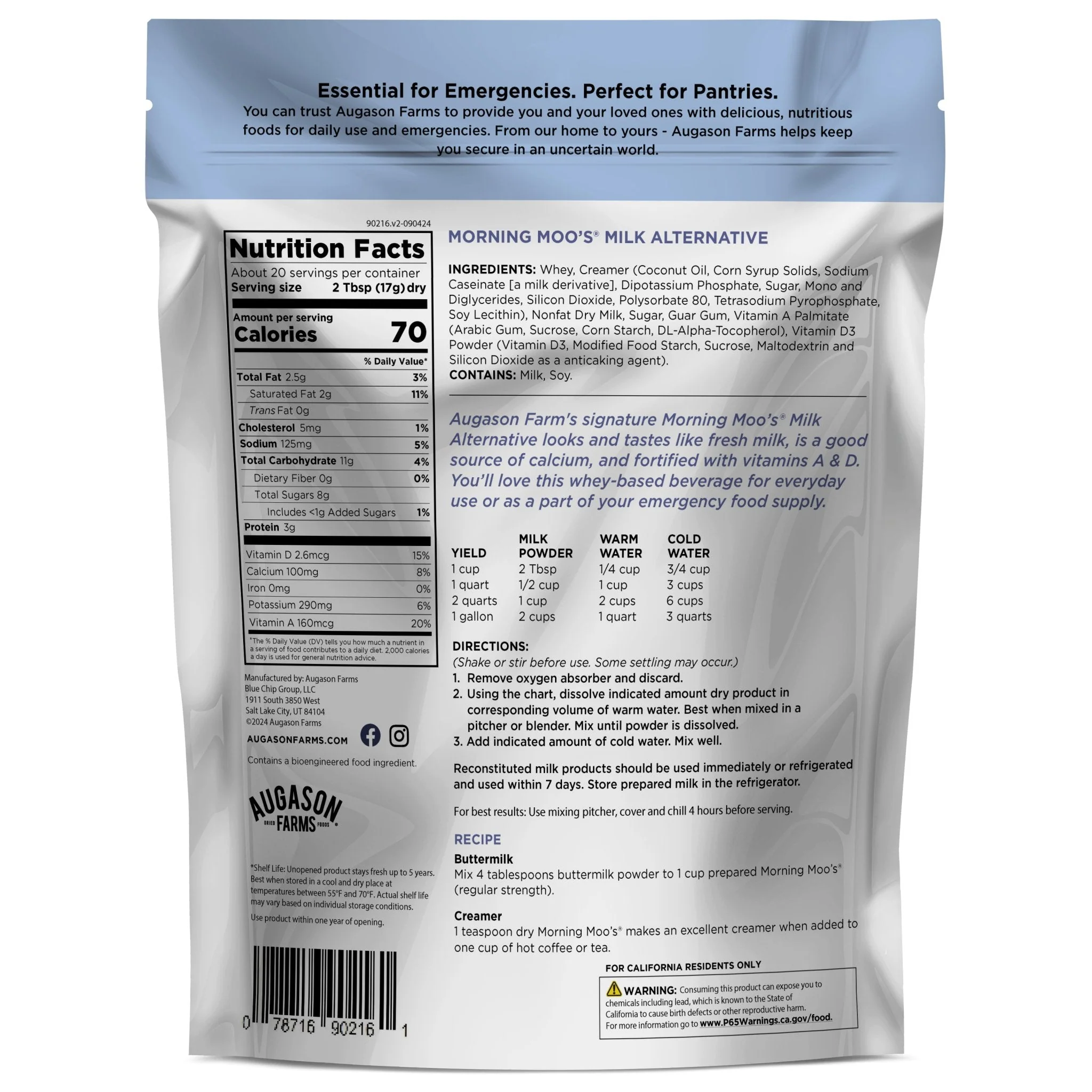 Morning Moo’s Milk Alternative Pouch, 20 Servings - Image 2