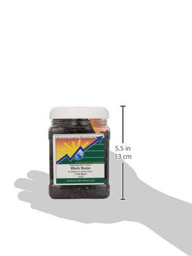 Mother Earth Products - Dehydrated Fast Cooking Black Beans - Quart Jar - Image 3