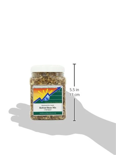 Mother Earth Products - Dehydrated Fast Cooking Refried Bean Mix - quart Jar - Image 3
