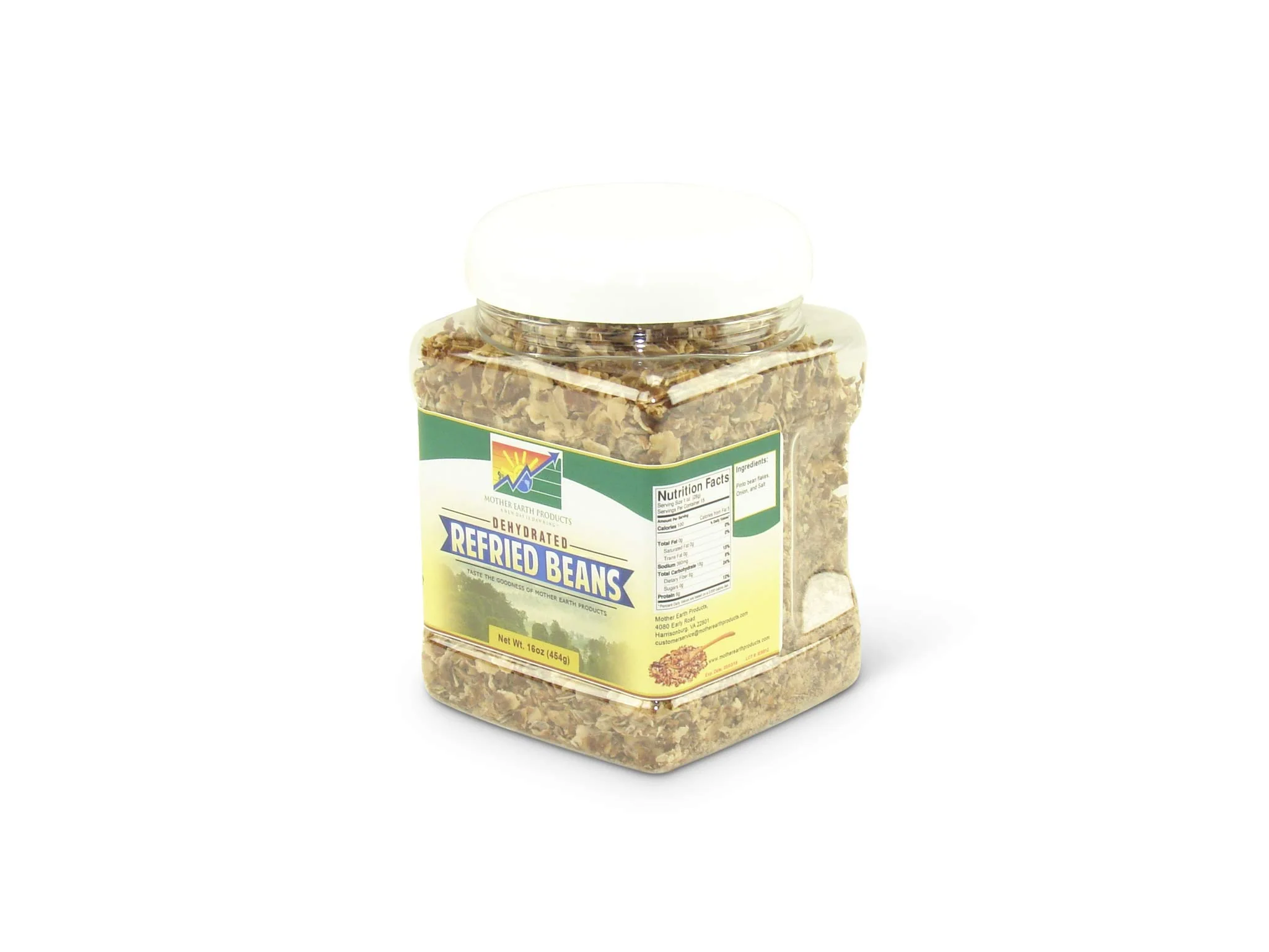 Mother Earth Products - Dehydrated Fast Cooking Refried Bean Mix - quart Jar - Image 4